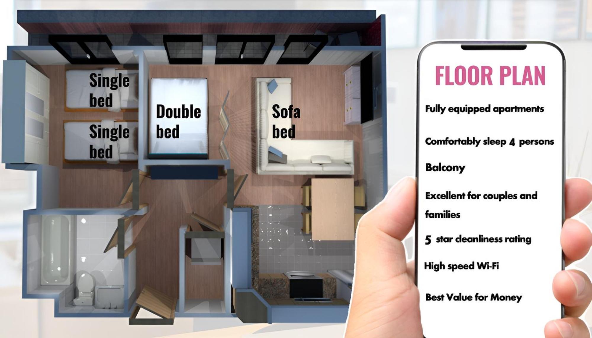 Sidemersey Livings- Convenient 1-Bedroom Flat With A View, Central リヴァプール エクステリア 写真